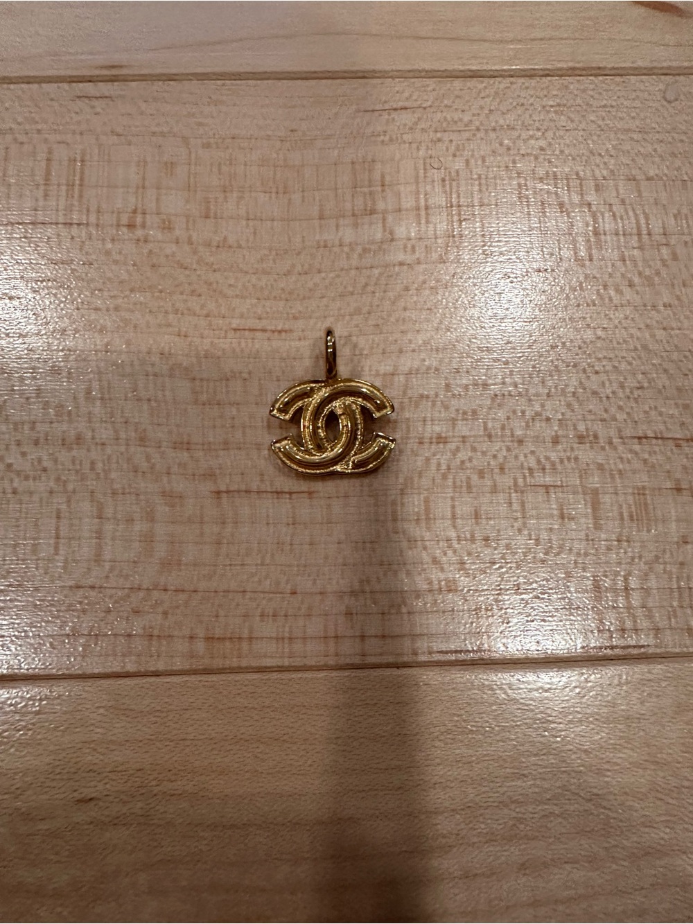 Mini authentic CHANEL Gold Double C Pendant Charm
